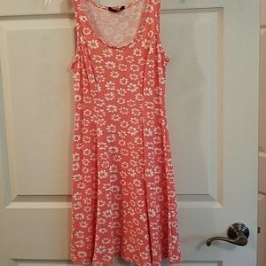 Pink and white floral sundress